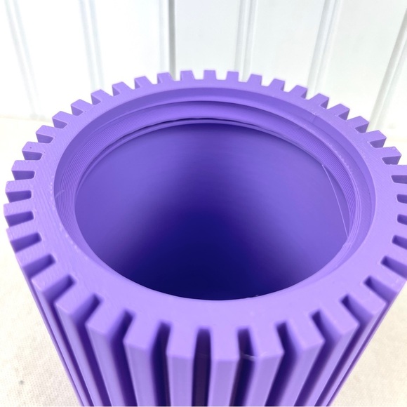 Striped Lidded Storage Container,  Organizer for Desk, Vanity or Home - Picture 7 of 10